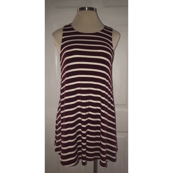 Maroon Striped Old Navy Dress - Picture 1 of 2